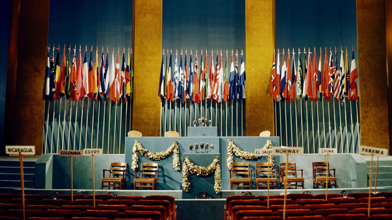 San Francisco's War Memorial Opera House's Herbst Auditorium where the UN Charter was signed in 1945, Courtesy, United Nations