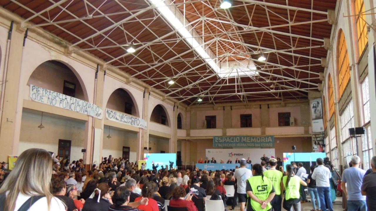 people in a hall